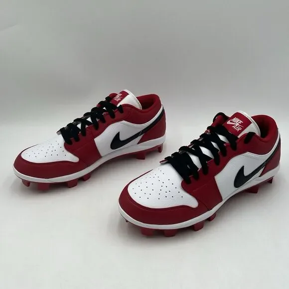 Men Sz 11 Nike Air Jordan 1 Retro MCS Low Chicago Red Baseball Cleat CJ8524 611 - Picture 2 of 8